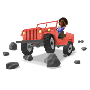 Jada Exploring New Trails PowerPoint clipart graphic preview.