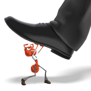 Anthony Resisting Large Foot PowerPoint clipart graphic preview.