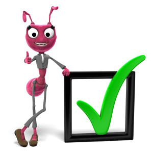 Samantha Check Mark PowerPoint clipart graphic preview.