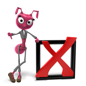 Samantha X Mark Fail PowerPoint clipart graphic preview.