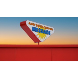 Retro Triangle Sign Custom Customizable PowerPoint clipart graphic preview.