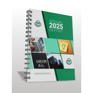 3D Book Binder  -  Mockup Customizable PowerPoint clipart graphic preview.