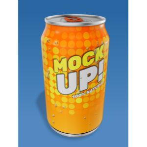 3D Soda Can  -  Mockup Customizable PowerPoint clipart graphic preview.