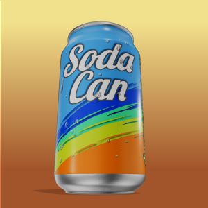 3D Soda Can  -  Mockup Customizable PowerPoint clipart graphic preview.