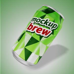 3D Soda Can  -  Mockup Customizable PowerPoint clipart graphic preview.