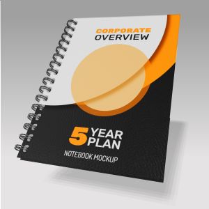 3D Book Binder  -  Mockup Customizable PowerPoint clipart graphic preview.