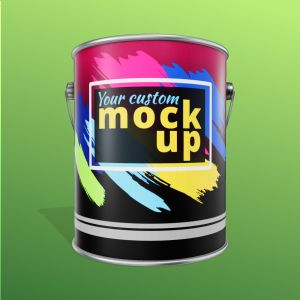 3D Paint Can  -  Mockup Customizable PowerPoint clipart graphic preview.