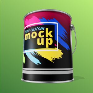 3D Paint Can  -  Mockup Customizable PowerPoint clipart graphic preview.