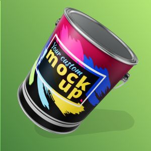 3D Paint Can  -  Mockup Customizable PowerPoint clipart graphic preview.