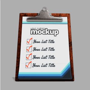 3D Clipboard  -  Mockup Customizable PowerPoint clipart graphic preview.