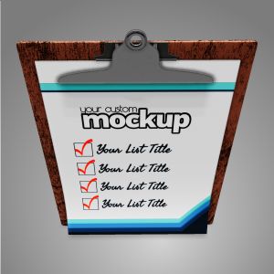 3D Clipboard  -  Mockup Customizable PowerPoint clipart graphic preview.