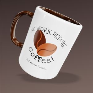 3D Coffee Mug  -  Mockup Customizable PowerPoint clipart graphic preview.