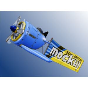 3D Airplane and Banner  -  Mockup Customizable PowerPoint clipart graphic preview.
