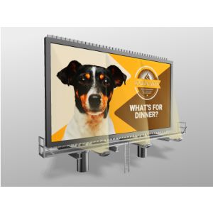 3D  One Sided Billboard Customizable PowerPoint clipart graphic preview.