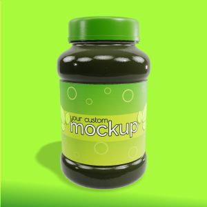 3D Supplement Jar  -  Mockup Customizable PowerPoint clipart graphic preview.