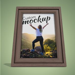 3D Picture Frame  -  Mockup Customizable PowerPoint clipart graphic preview.