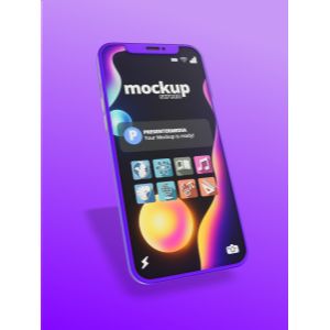 3D Smart Phone  -  Mockup Customizable PowerPoint clipart graphic preview.