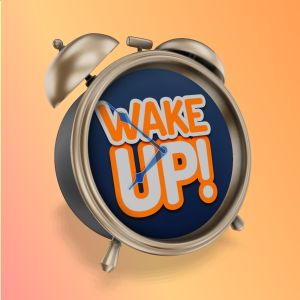 3D Alarm Clock  -  Mockup Customizable PowerPoint clipart graphic preview.