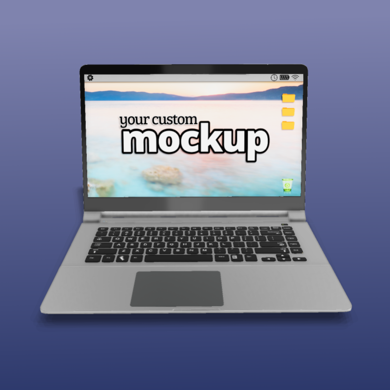 High-resolution customizable clipart of 3D Laptop Clipart - Customizable Mockup, designed for global supply chain management, commercial freight logistics, and enterprise distribution operations.