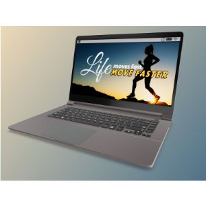3D Laptop  -  Mockup Customizable PowerPoint clipart graphic preview.