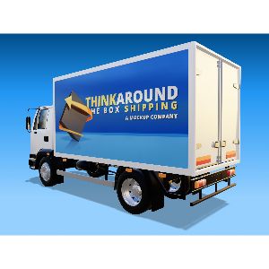 3D  Delivery Truck Customizable PowerPoint clipart graphic preview.