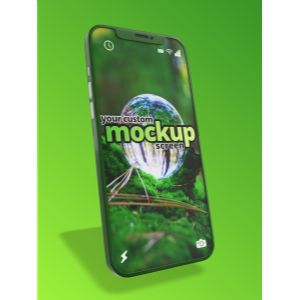 3D Smart Phone  -  Mockup Customizable PowerPoint clipart graphic preview.