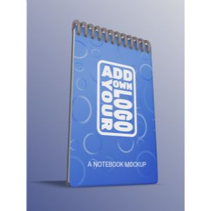 3D Spiral Notepad -  Mockup Customizable PowerPoint clipart graphic preview.