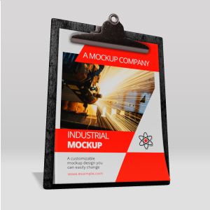 3D Clipboard  -  Mockup Customizable PowerPoint clipart graphic preview.