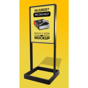 3D Simple Metal Sign -  Mockup Customizable PowerPoint clipart graphic preview.