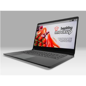 3D Laptop  -  Mockup Customizable PowerPoint clipart graphic preview.