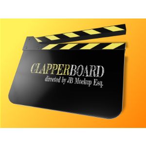 3D  Clapboard Customizable PowerPoint clipart graphic preview.