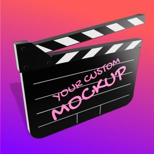 3D  Clapboard Customizable PowerPoint clipart graphic preview.