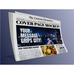 3D Newspaper  -  Mockup Customizable PowerPoint clipart graphic preview.