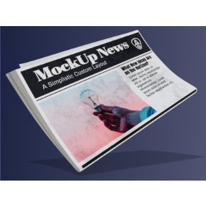 3D Newspaper  -  Mockup Customizable PowerPoint clipart graphic preview.