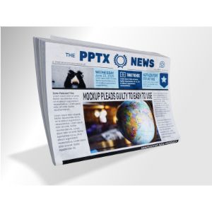 3D Newspaper  -  Mockup Customizable PowerPoint clipart graphic preview.