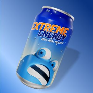 3D Soda Can  -  Mockup Customizable PowerPoint clipart graphic preview.