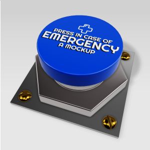 3D Push Button  -  Mockup Customizable PowerPoint clipart graphic preview.