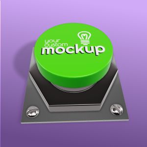 3D Push Button  -  Mockup Customizable PowerPoint clipart graphic preview.