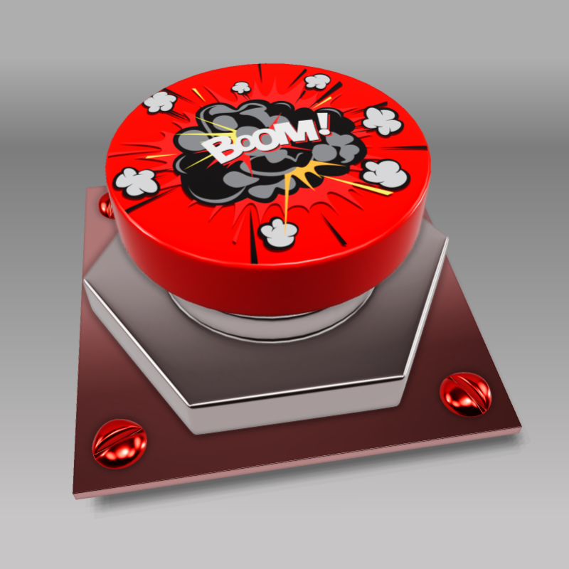 High-resolution customizable clipart of 3D Push Button Clipart - Customizable Mockup, designed for creative multimedia presentations, dynamic visual storytelling, and professional content design.