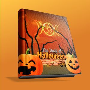 3D Hard Cover Halloween Book  -  Mockup Customizable PowerPoint clipart graphic preview.