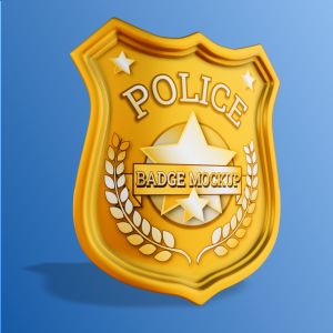 3D Authority Badge  -  Mockup Customizable PowerPoint clipart graphic preview.