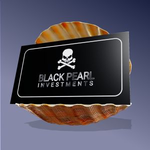 3D  Shell Holding Card Customizable PowerPoint clipart graphic preview.