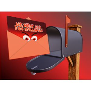 3D Open Letter Mailbox  -  Mockup Customizable PowerPoint clipart graphic preview.