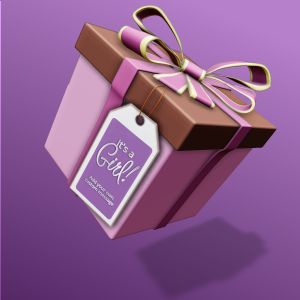 3D Present and Gift Tag  -  Mockup Customizable PowerPoint clipart graphic preview.