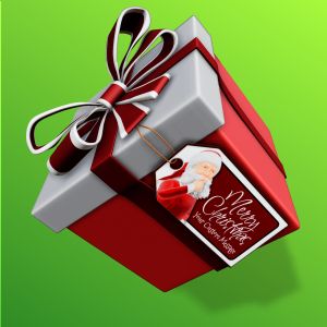 3D Present and Gift Tag  -  Mockup Customizable PowerPoint clipart graphic preview.