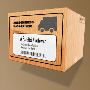 3D  Cardboard Box Customizable PowerPoint clipart graphic preview.