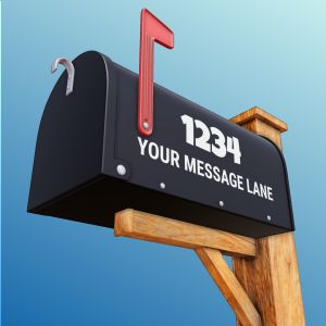 3D Closed Mailbox  -  Mockup Customizable PowerPoint clipart graphic preview.