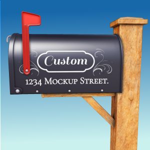 3D Closed Mailbox  -  Mockup Customizable PowerPoint clipart graphic preview.
