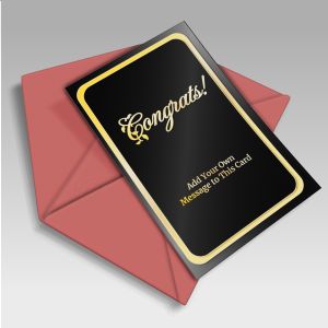3D Card On Envelope  -  Mockup Customizable PowerPoint clipart graphic preview.