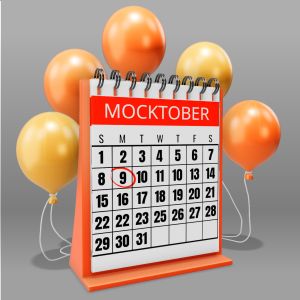 3D  Monthly Calendar Balloons Customizable PowerPoint clipart graphic preview.